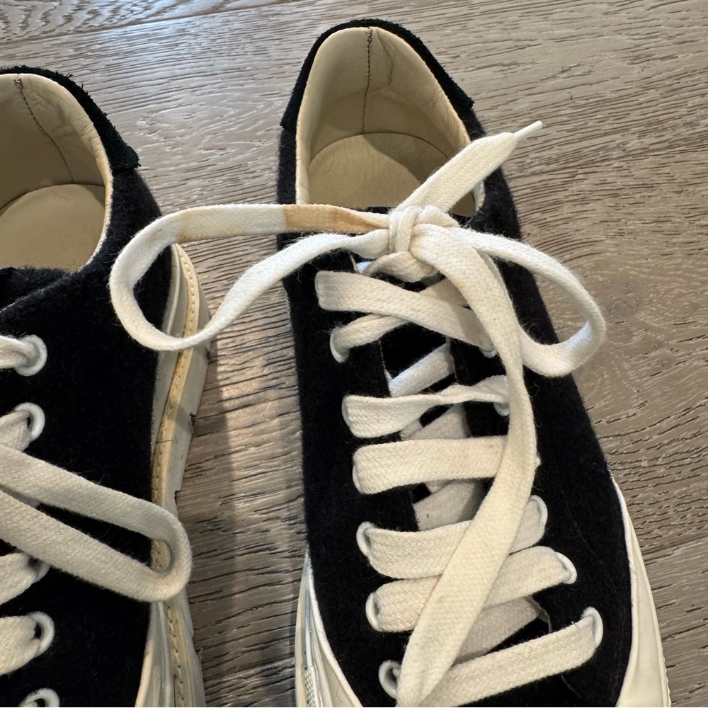 Maison Margiela Black and White Platform Sneakers - Picture 6 of 10